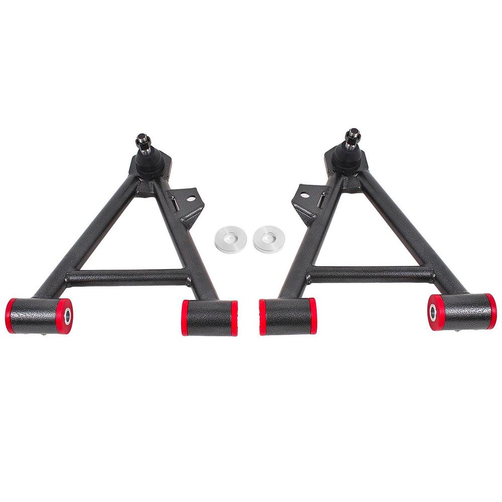 Mustang BMR Tubular Front Control Arms - Standard Ball Joint - Black Hammertone | 94-04