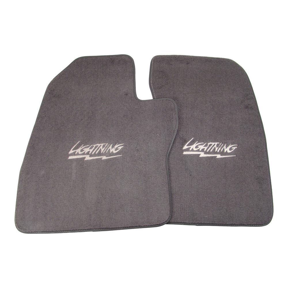 1993 F-150 SVT Lightning ACC Floor Mats with Lightning Logo Dark Gray 