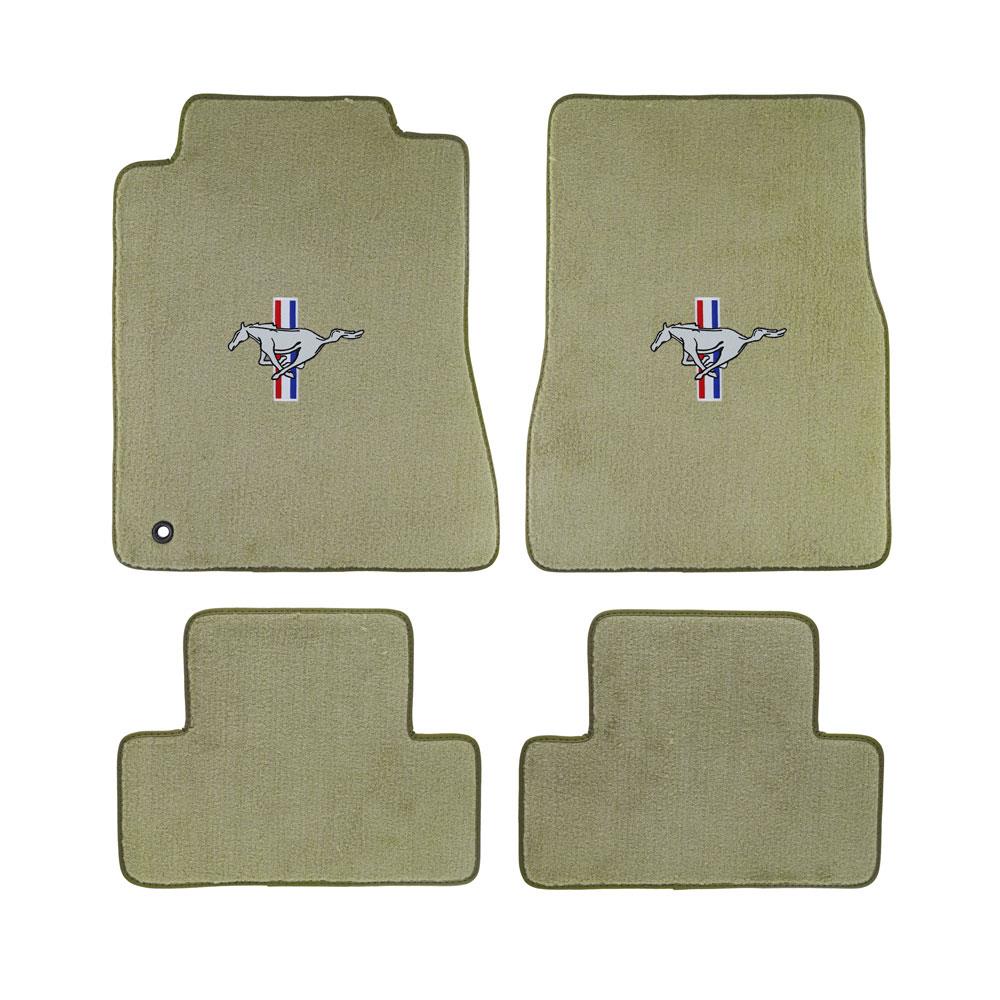 2005-2009 Mustang ACC Floor Mats w/ Pony Logo - Camel Tan