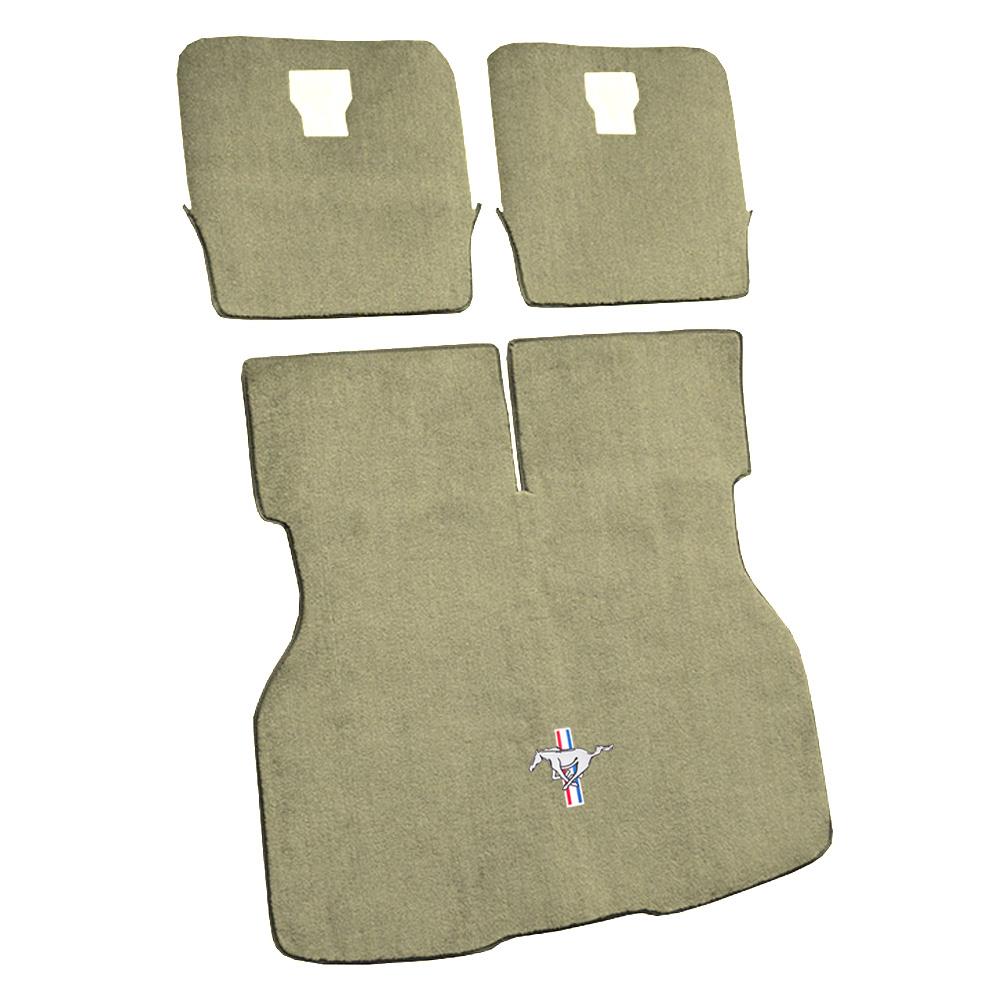 1984-86 Mustang ACC Hatch Area Carpet with Running Pony Logo  - Desert Tan/Sand Beige