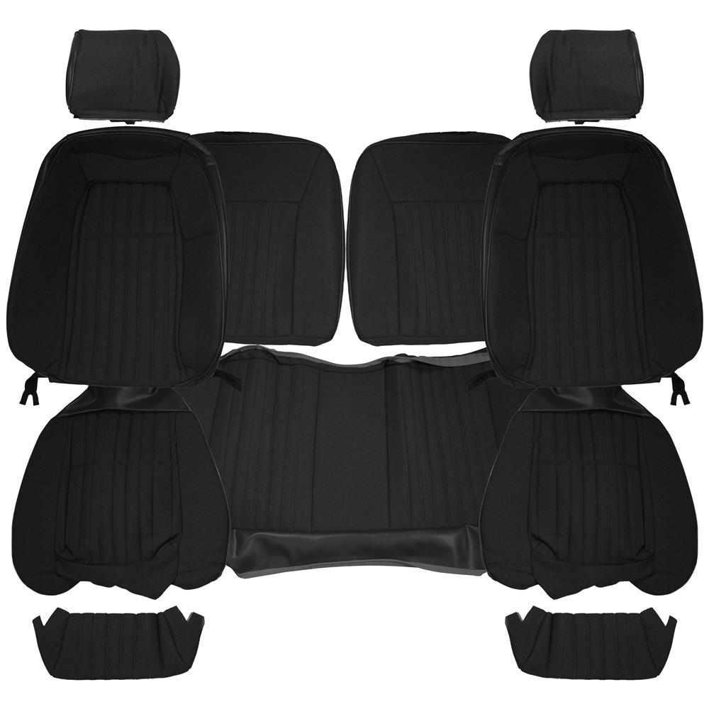 1987-89 Mustang Acme Sport Seat Upholstery - Cloth  - Black Hatchback