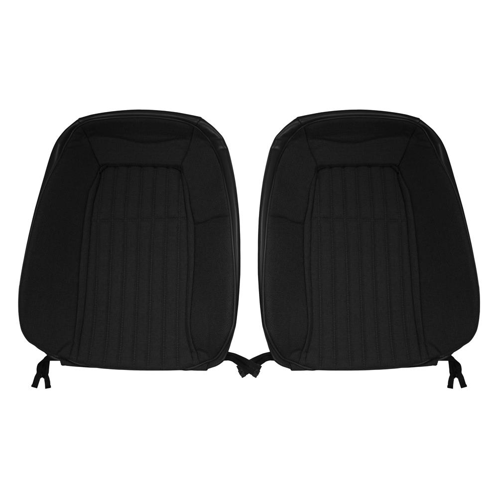 1987-89 Mustang Acme Sport Seat Upholstery - Cloth  - Black Hatchback