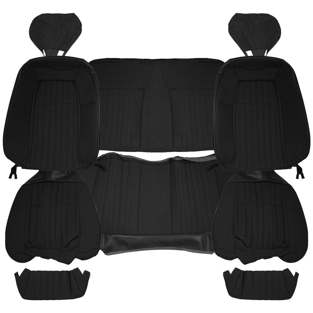 1990-91 Mustang Acme Sport Seat Cloth Upholstery Kit  - Black Convertible