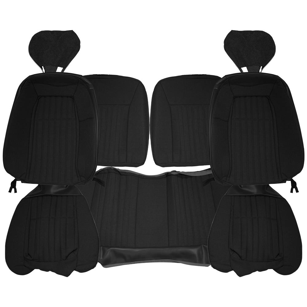 1992-93 Mustang Acme Sport Seat Upholstery - Cloth  - Black Hatchback