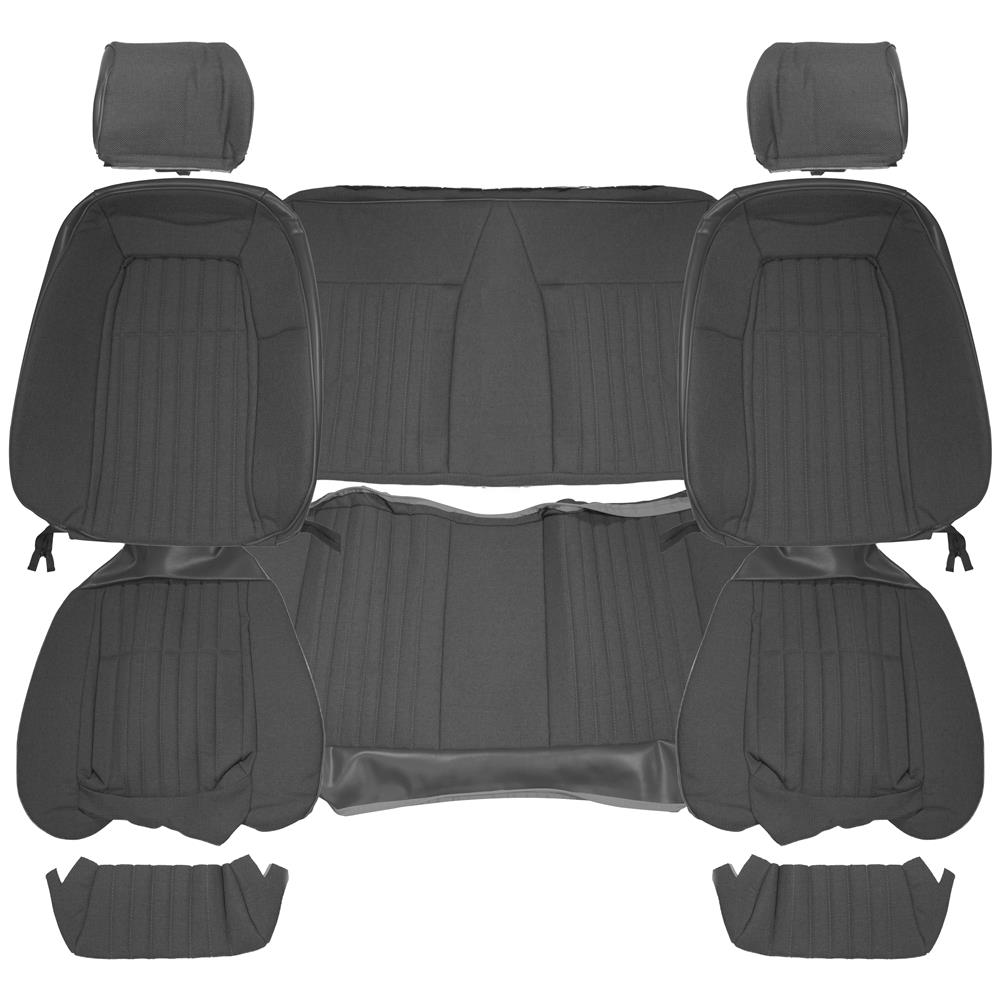1987-89 Mustang Acme Sport Seat Cloth Upholstery Kit  - Smoke Gray Convertible