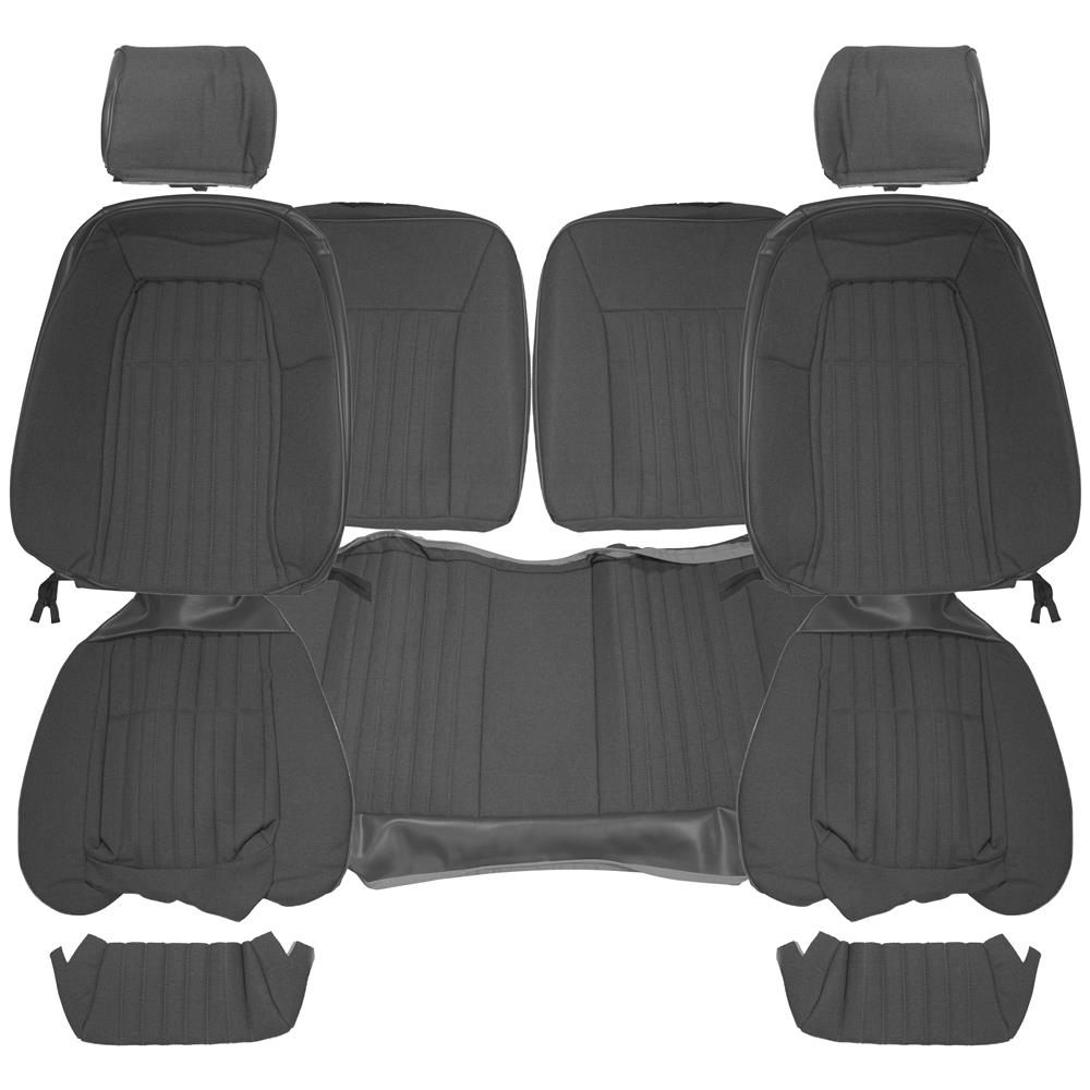 1987-89 Mustang Acme Sport Seat Cloth Upholstery Kit  - Smoke Gray Hatchback