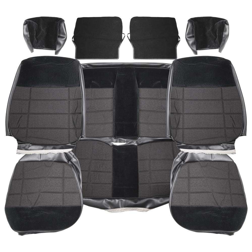 1987-93 Mustang Acme Standard Seat Upholstery - Cloth  - Black Convertible