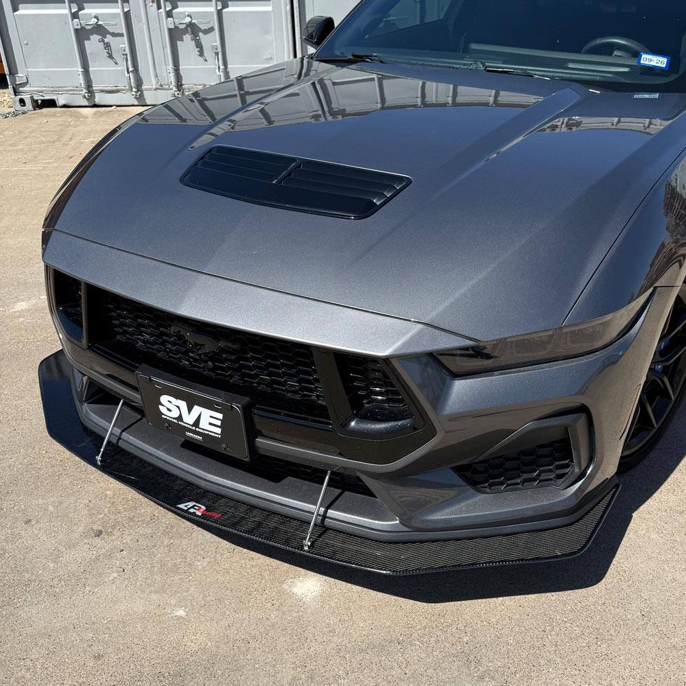 2024-26 Mustang APR Carbon Fiber Front Splitter w/ Support Rods GT