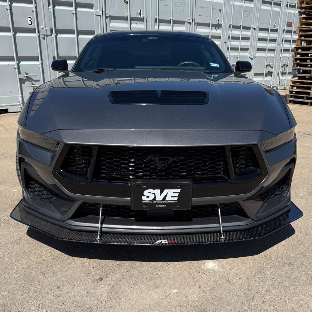 2024-26 Mustang APR Carbon Fiber Front Splitter w/ Support Rods GT