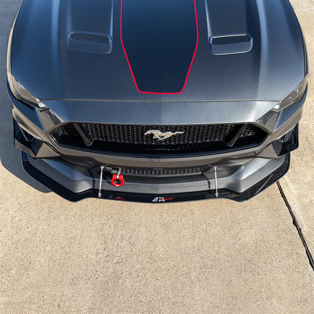 2018-23 Mustang APR Carbon Fiber Front Splitter w/ Support Rods  - Performance Pack