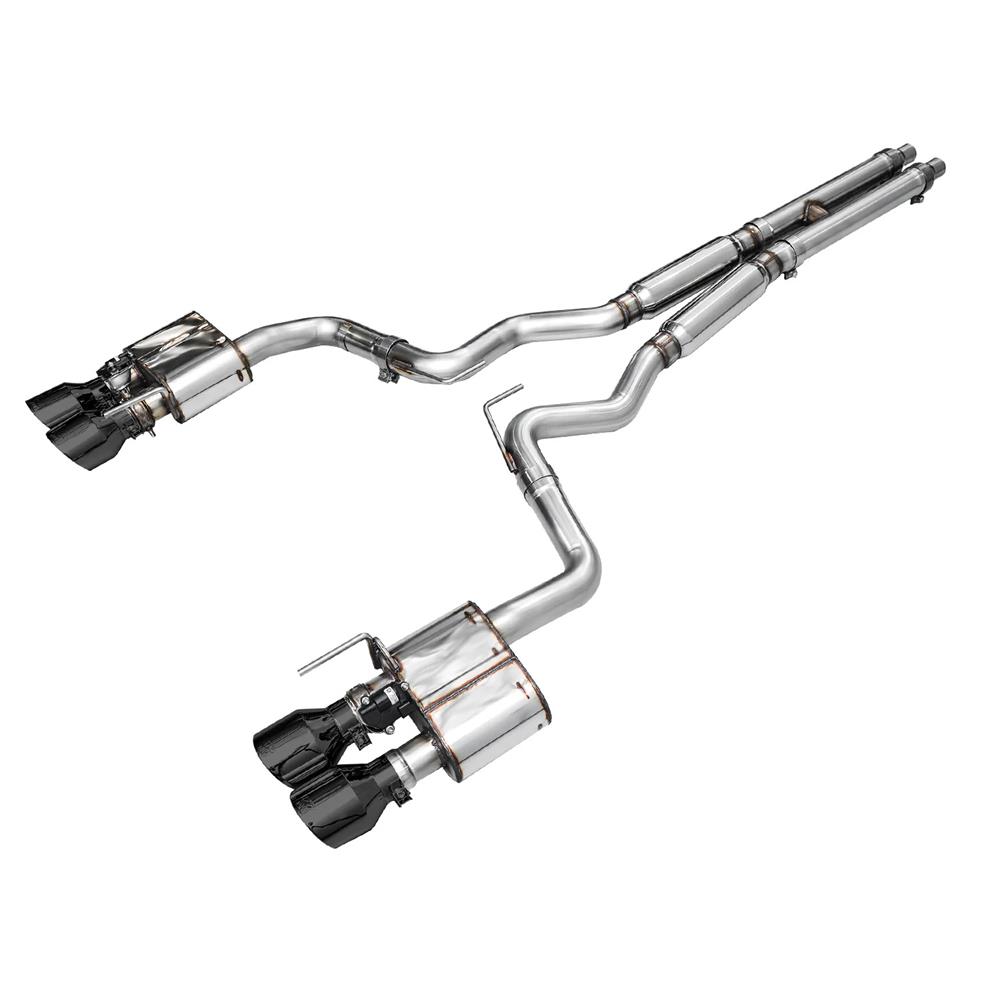 2024 Mustang AWE SwitchPath Cat Back Exhaust w/ Active Exhaust  - Black Tips GT