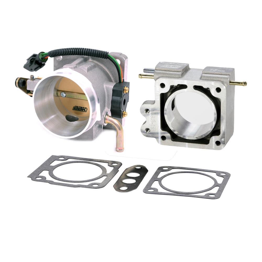 Mustang BBK 70mm Throttle Body And Spacer Kit Satin | 86-93