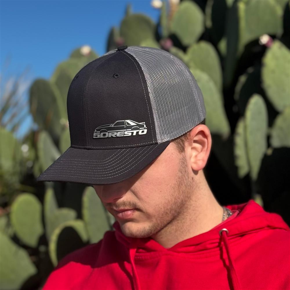 5.0 Resto Fox Body Silhouette Hat  - Black & Gray