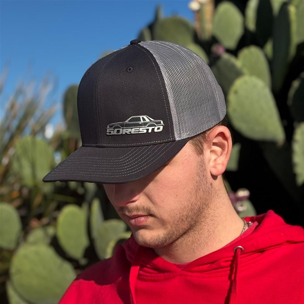 5.0 Resto Fox Body Silhouette Hat  - Black & Gray