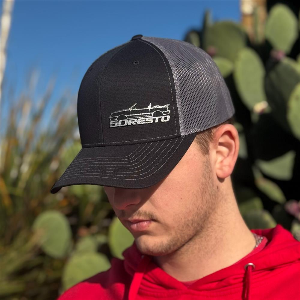 5.0 Resto Fox Body Silhouette Hat  - Black & Gray