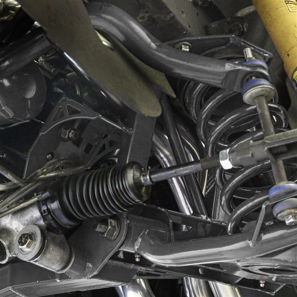 1979-93 Mustang BMR Premium Tubular K-Member With Spring Perches Kit - Pushrod - Black Hammertone 5.0/5.8