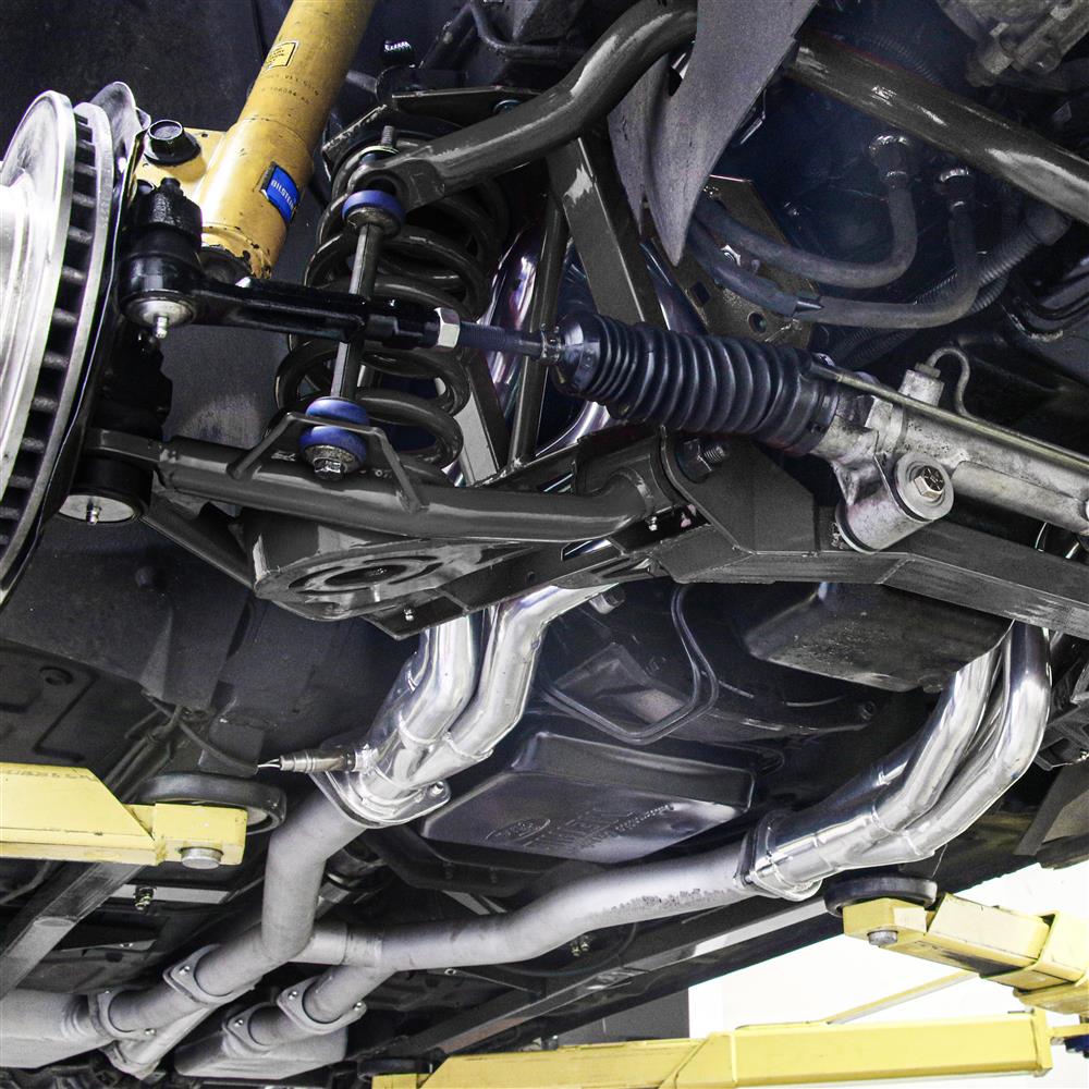 1979-93 Mustang BMR Premium Tubular K-Member With Spring Perches Kit - Pushrod - Black Hammertone 5.0/5.8