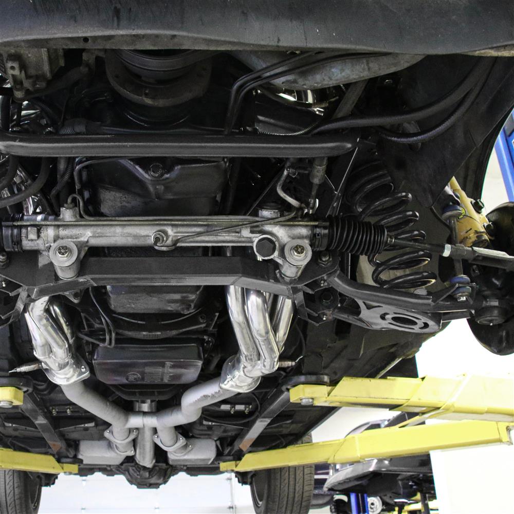 1979-93 Mustang BMR Premium Tubular K-Member With Spring Perches Kit - Pushrod - Black Hammertone 5.0/5.8