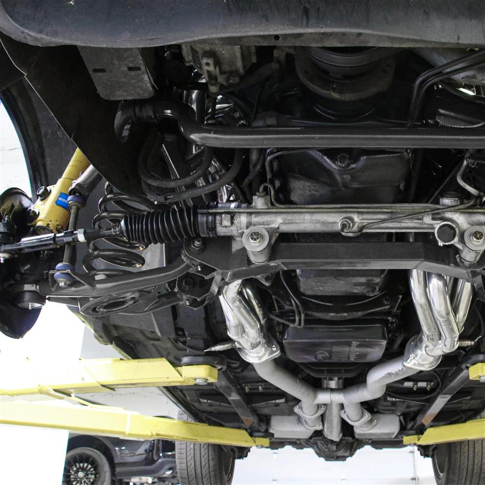 1979-93 Mustang BMR Premium Tubular K-Member With Spring Perches Kit - Pushrod - Black Hammertone 5.0/5.8