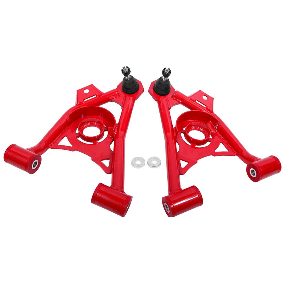 1994-04 Mustang BMR Tubular Front Control Arms w/ Spring Cups  - Standard Ball Joint - Red