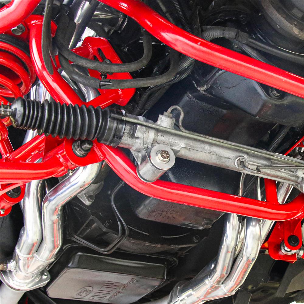 1979-93 Mustang BMR Tubular K-Member & Control Arm Kit  - Pushrod - Red 5.0/5.8