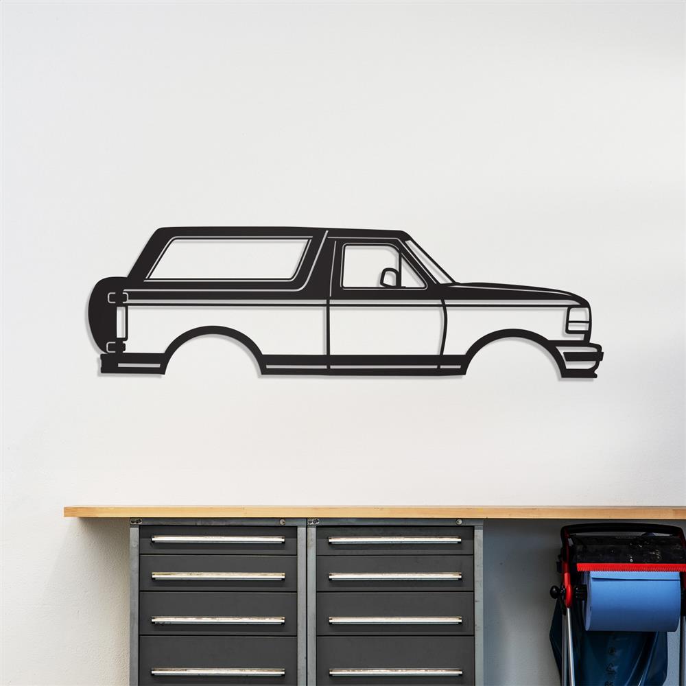 1992-1996 Bronco Silhouette Metal Wall Art