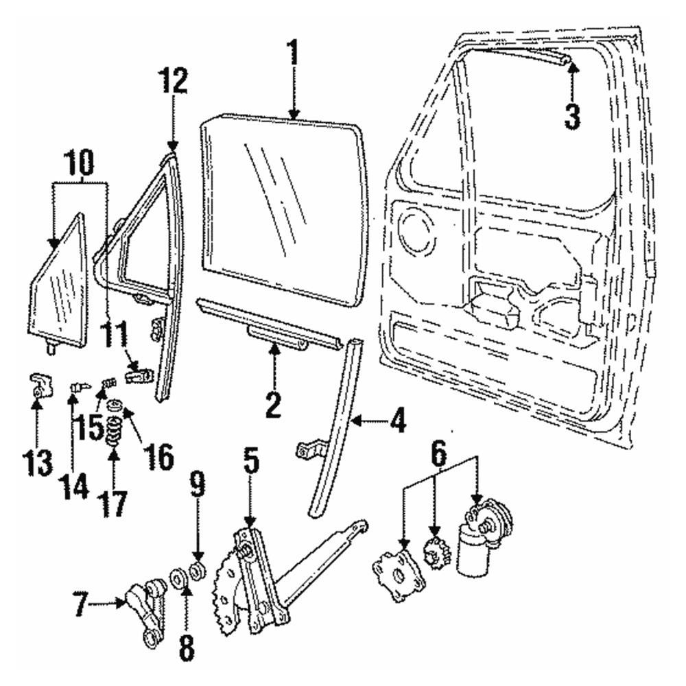 1992-96 Bronco Vent Window Pivot Spring