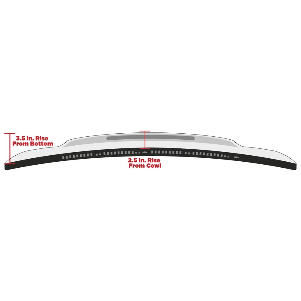 1994-98 Mustang Cervini 95 Cobra R Style Hood - Fiberglass  - 3.5" Cowl
