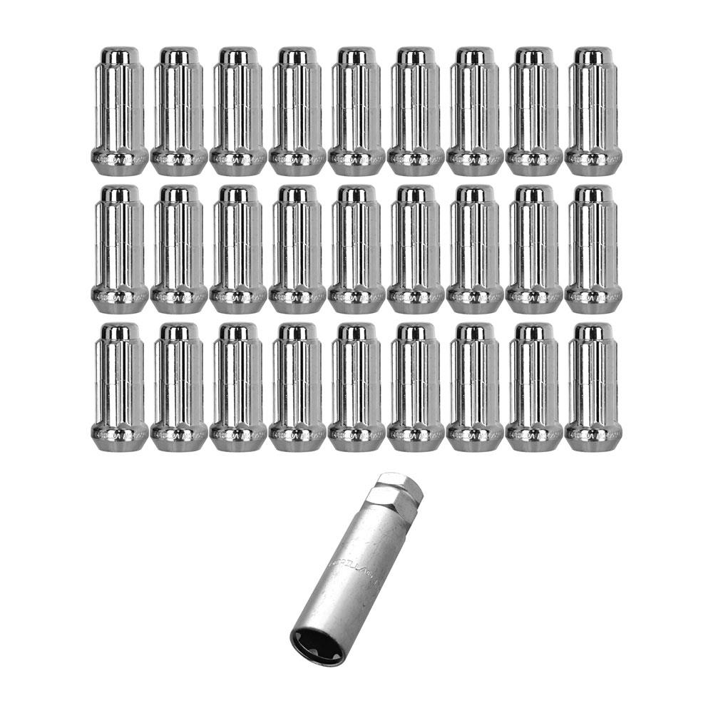 2015-26 Gorilla Spline Drive Lug Nut Kit  - Chrome F150/Bronco Raptor