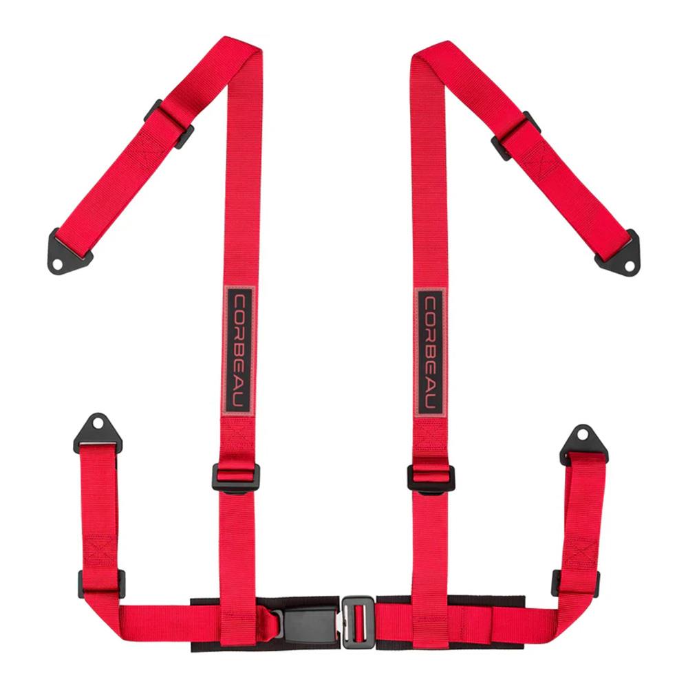 Corbeau 4-Point Bolt-In Harness - Red