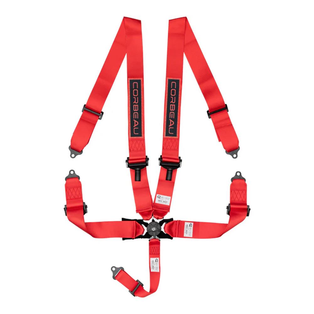 Corbeau 5 Point Camlock Harness - Red
