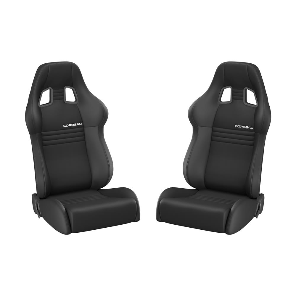 Corbeau A4 Cloth Seat Pair - Black
