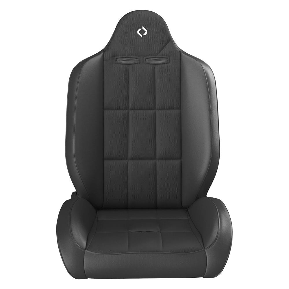 Corbeau Baja RS Reclining Suspension Seat Pair - Vinyl w/ Cloth Inserts - Black