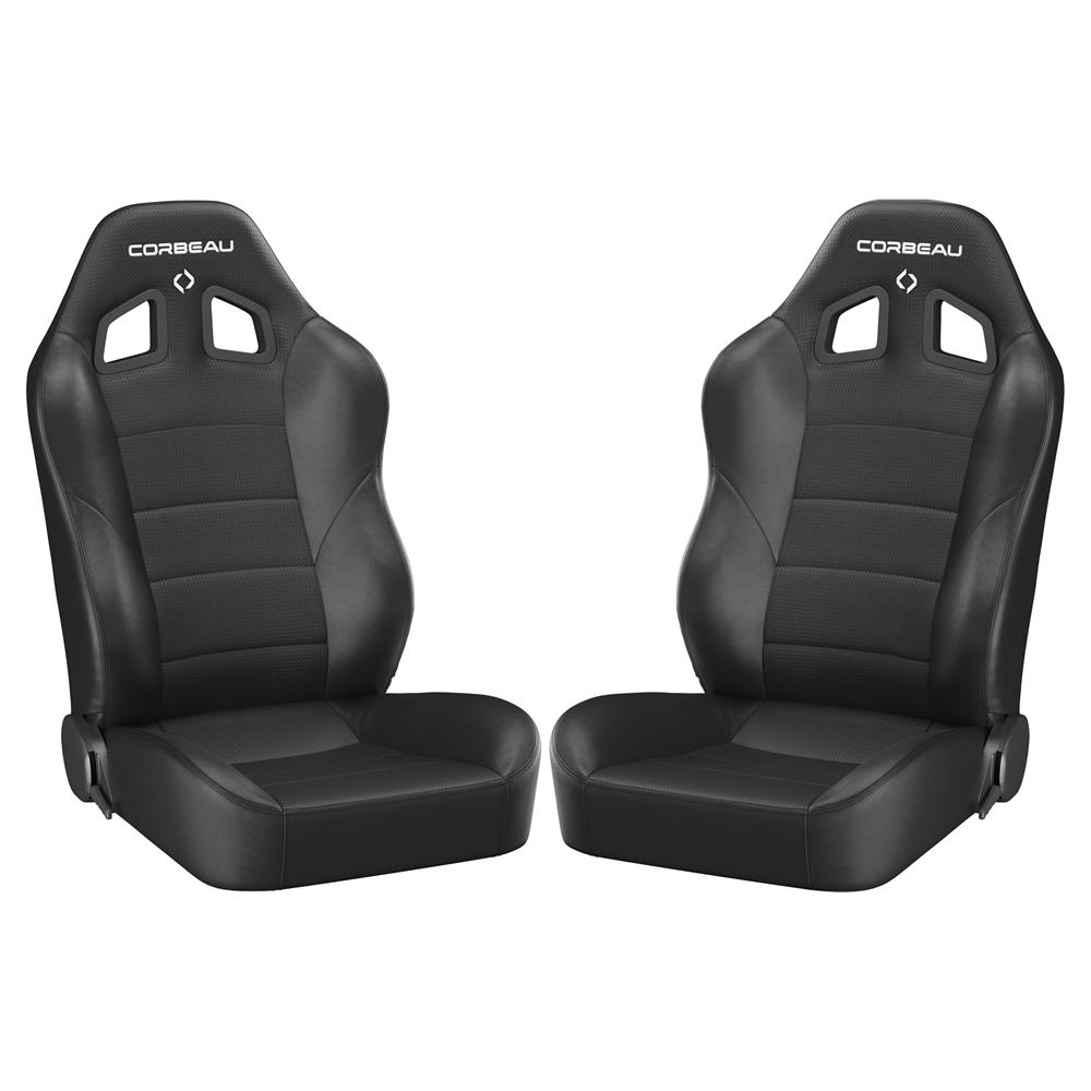 Corbeau Baja XRS Reclining Suspension Seat Pair - Vinyl - Black