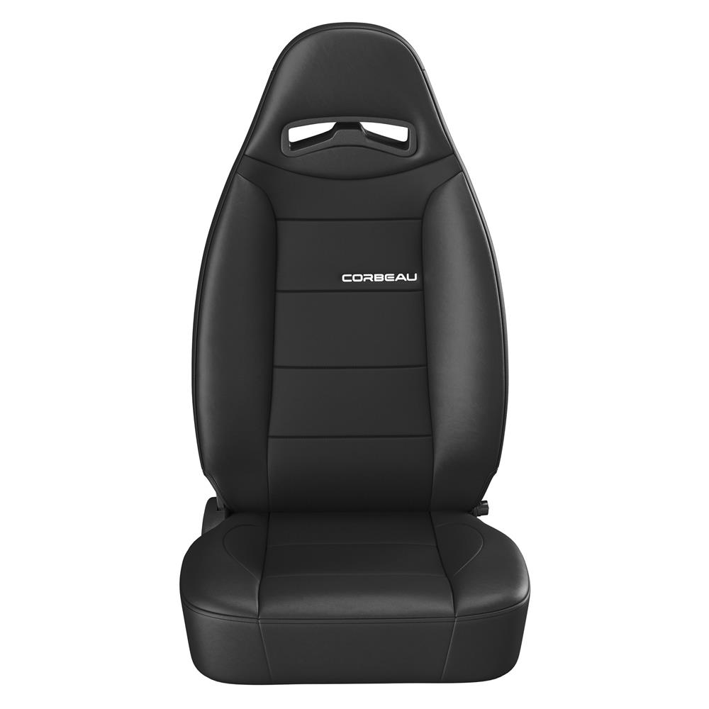 Corbeau Moab Seat Pair - Vinyl w/ Cloth Inserts - Black