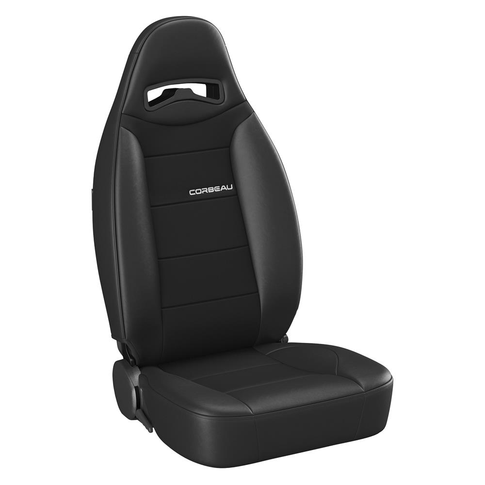 Corbeau Moab Seat Pair - Vinyl w/ Cloth Inserts - Black