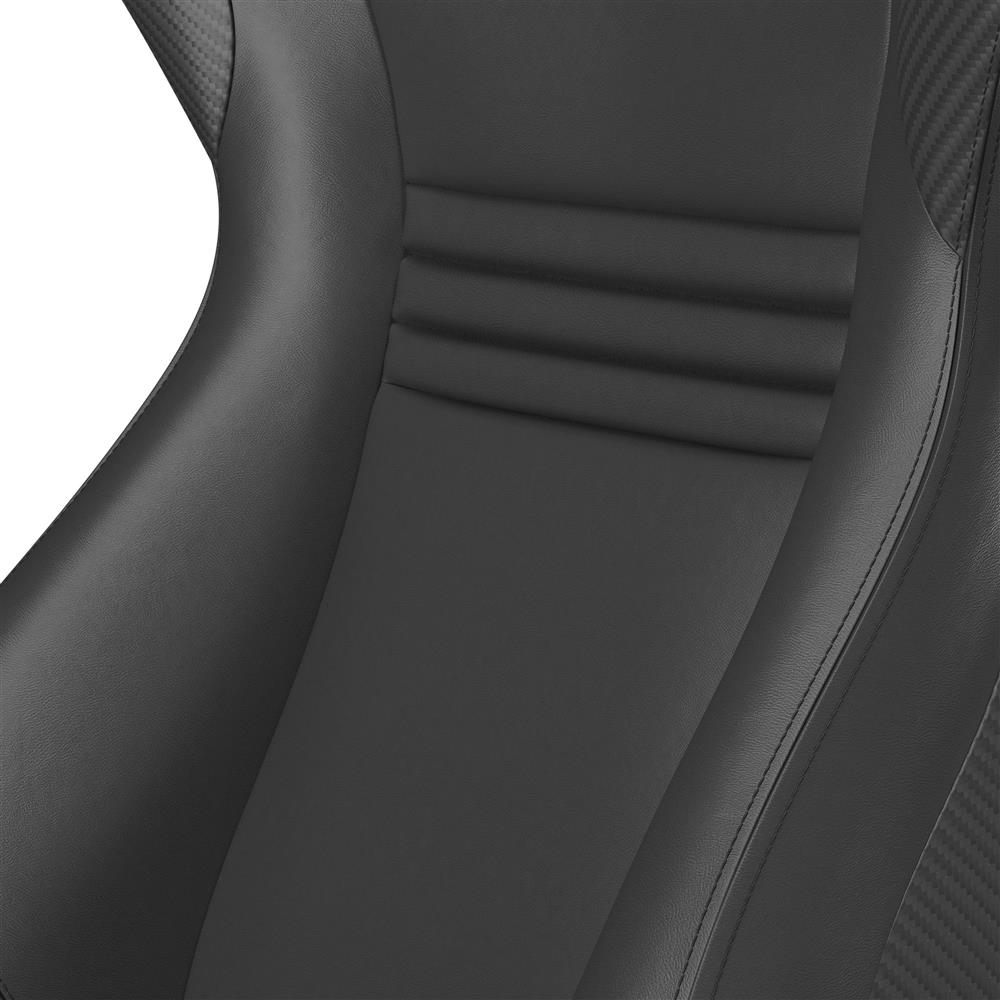 Corbeau Evolution X Seat - Pair Black Vinyl/Carbon w/ Black Stitch