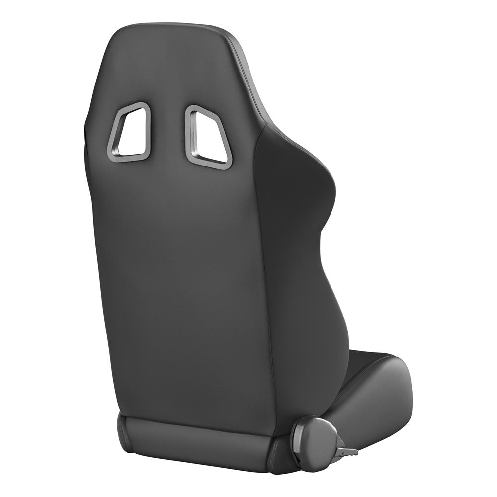 Mustang Corbeau A4 Leather Seat Pair - Black