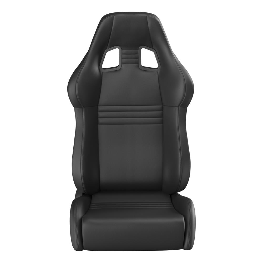 Mustang Corbeau A4 Leather Seat Pair - Black