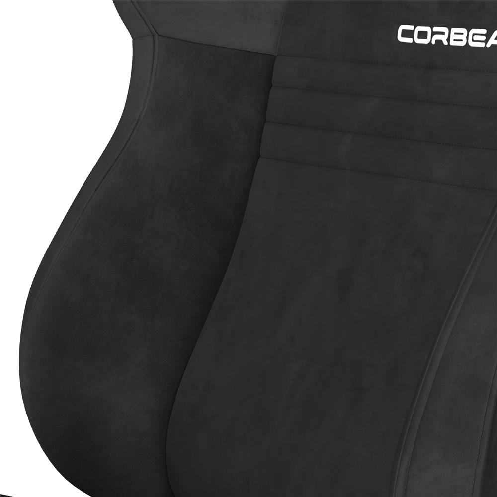 Mustang Corbeau A4 Microsuede Seat Pair - Black