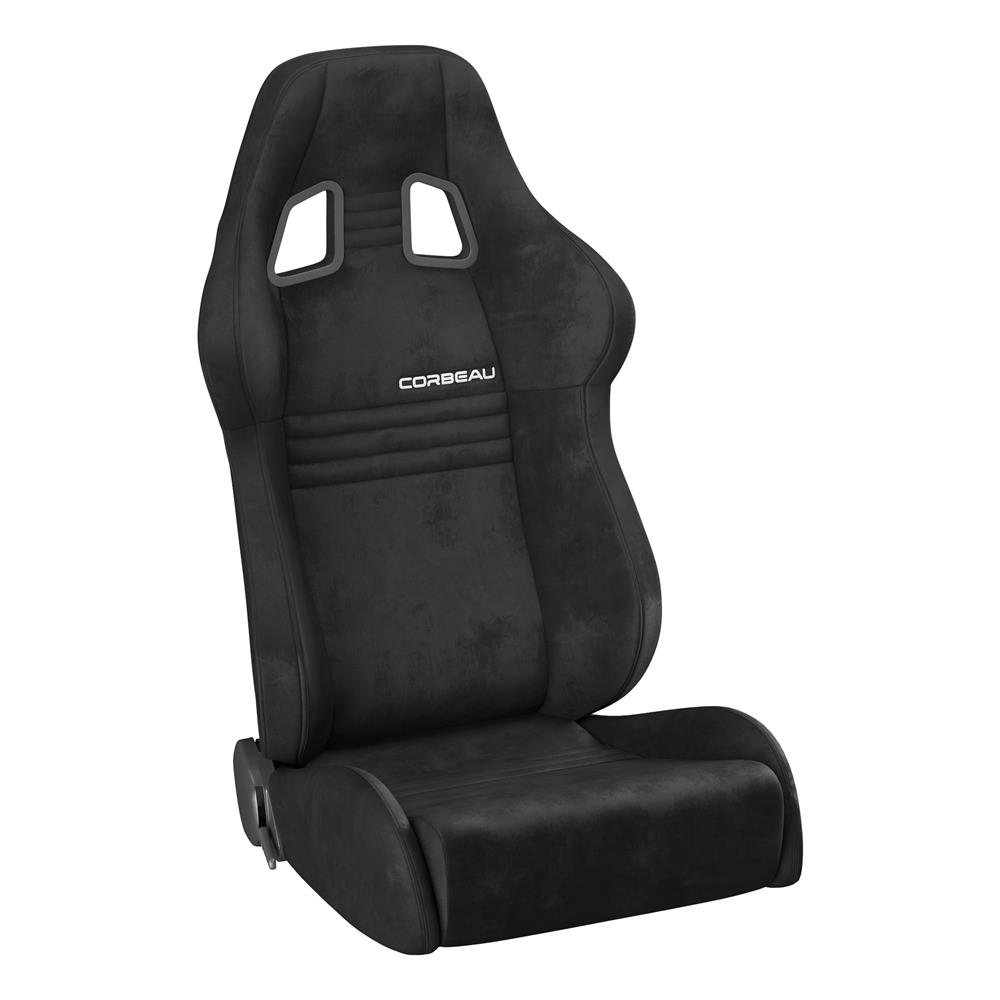 Mustang Corbeau A4 Microsuede Seat Pair - Black