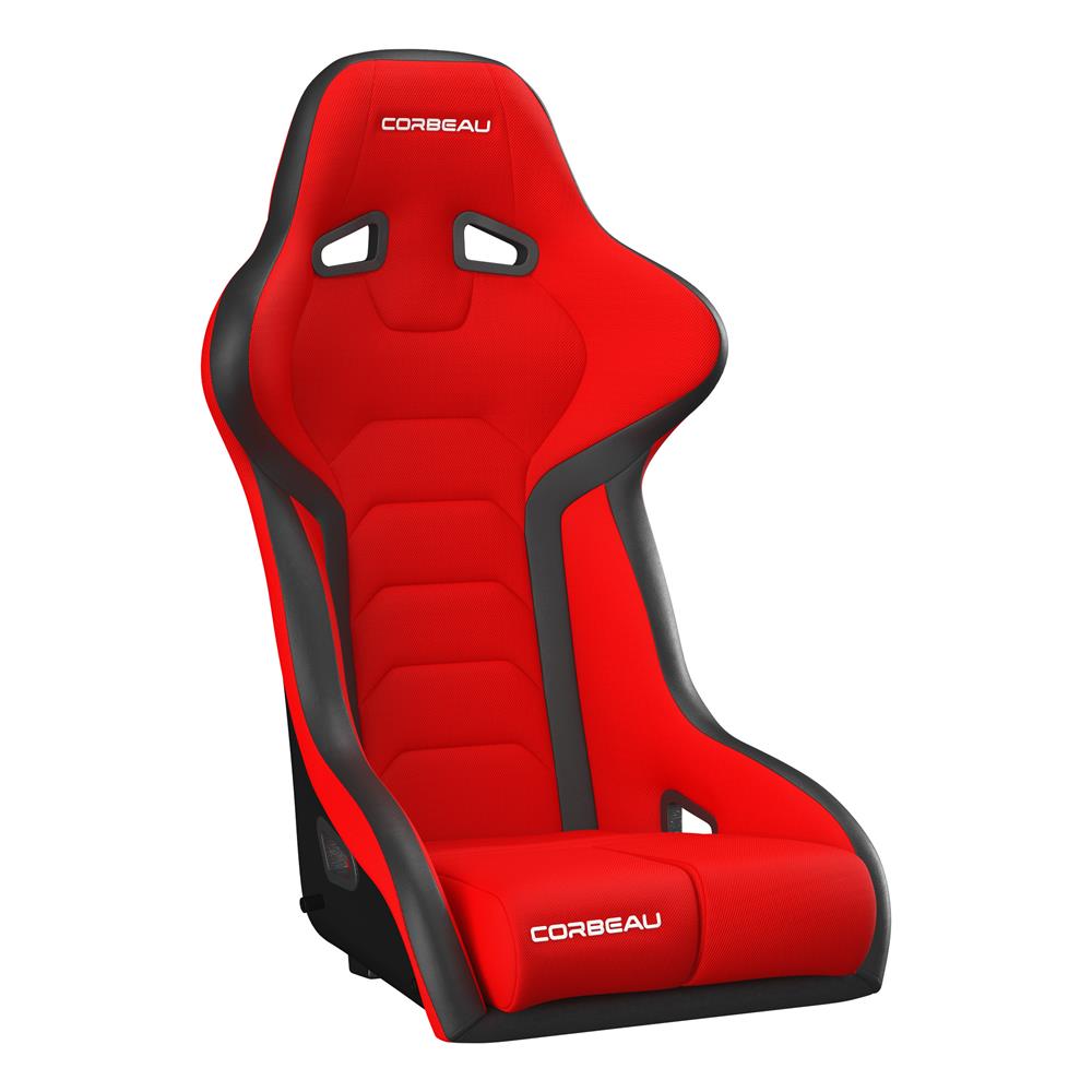 Corbeau Mustang FX1 Seat - Black Cloth/Red Cloth Insert 29507