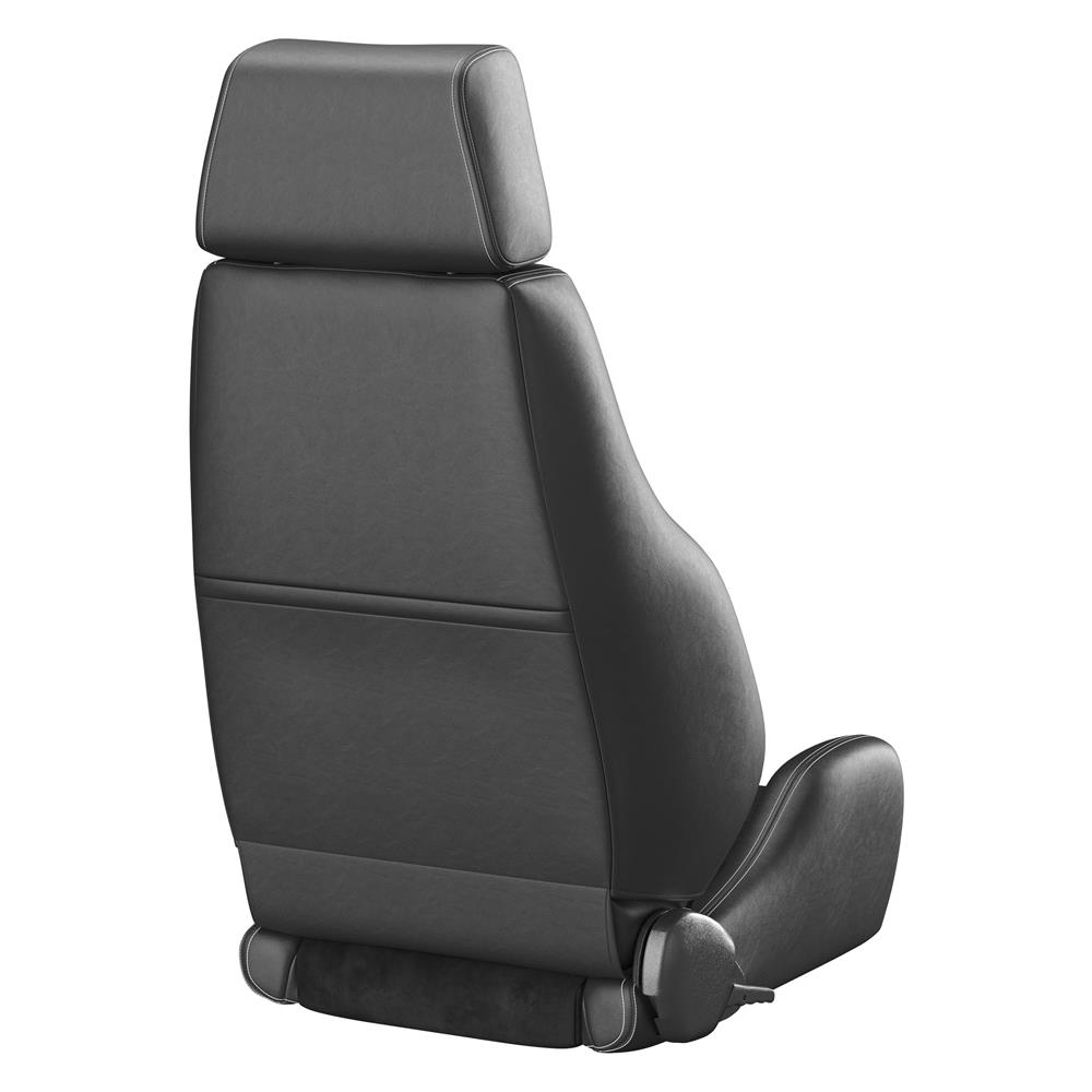 Mustang Corbeau GTS 2 Seat Pair Black Leather/Black Microsuede Inserts