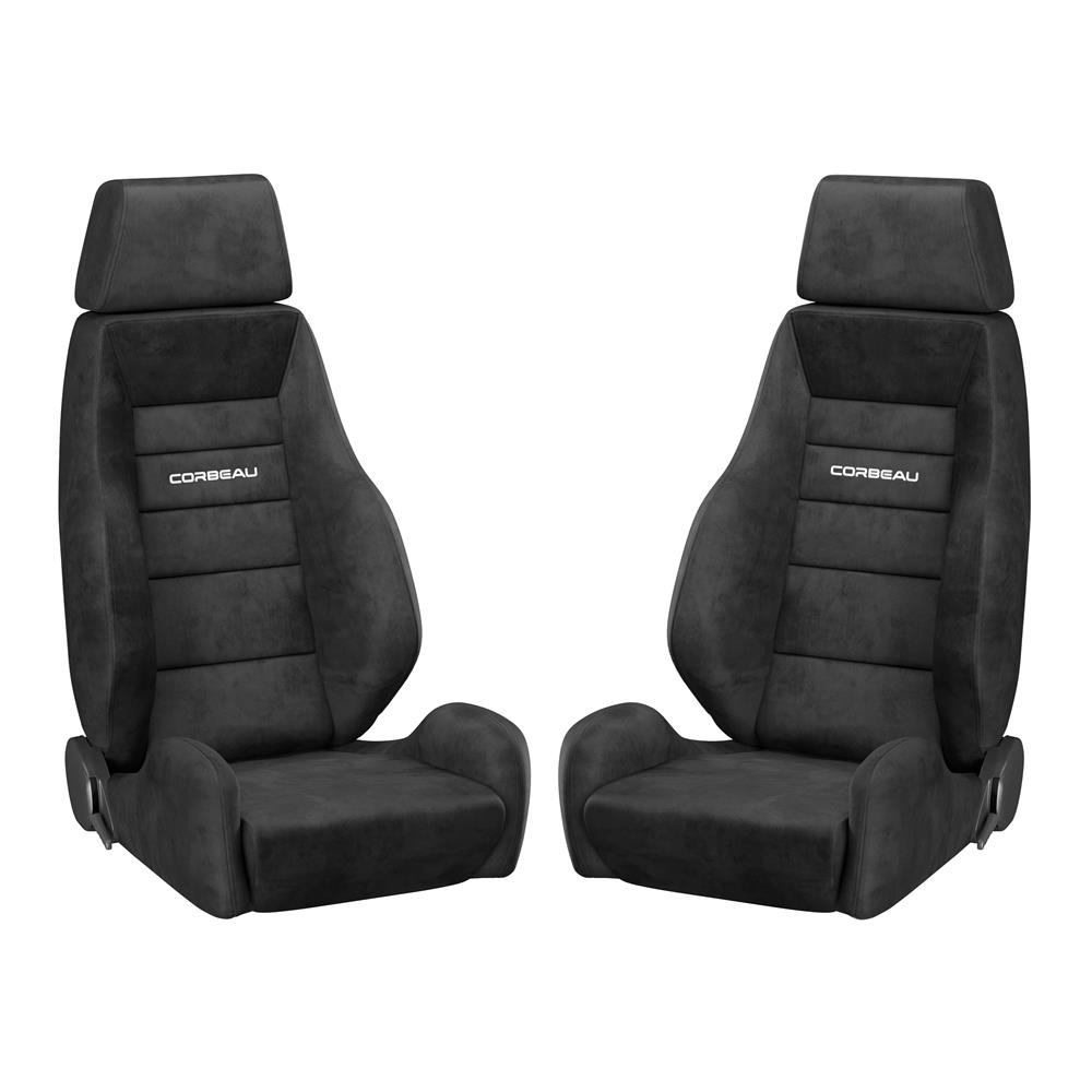 Mustang Corbeau GTS 2 Seat Pair  Black Microsuede