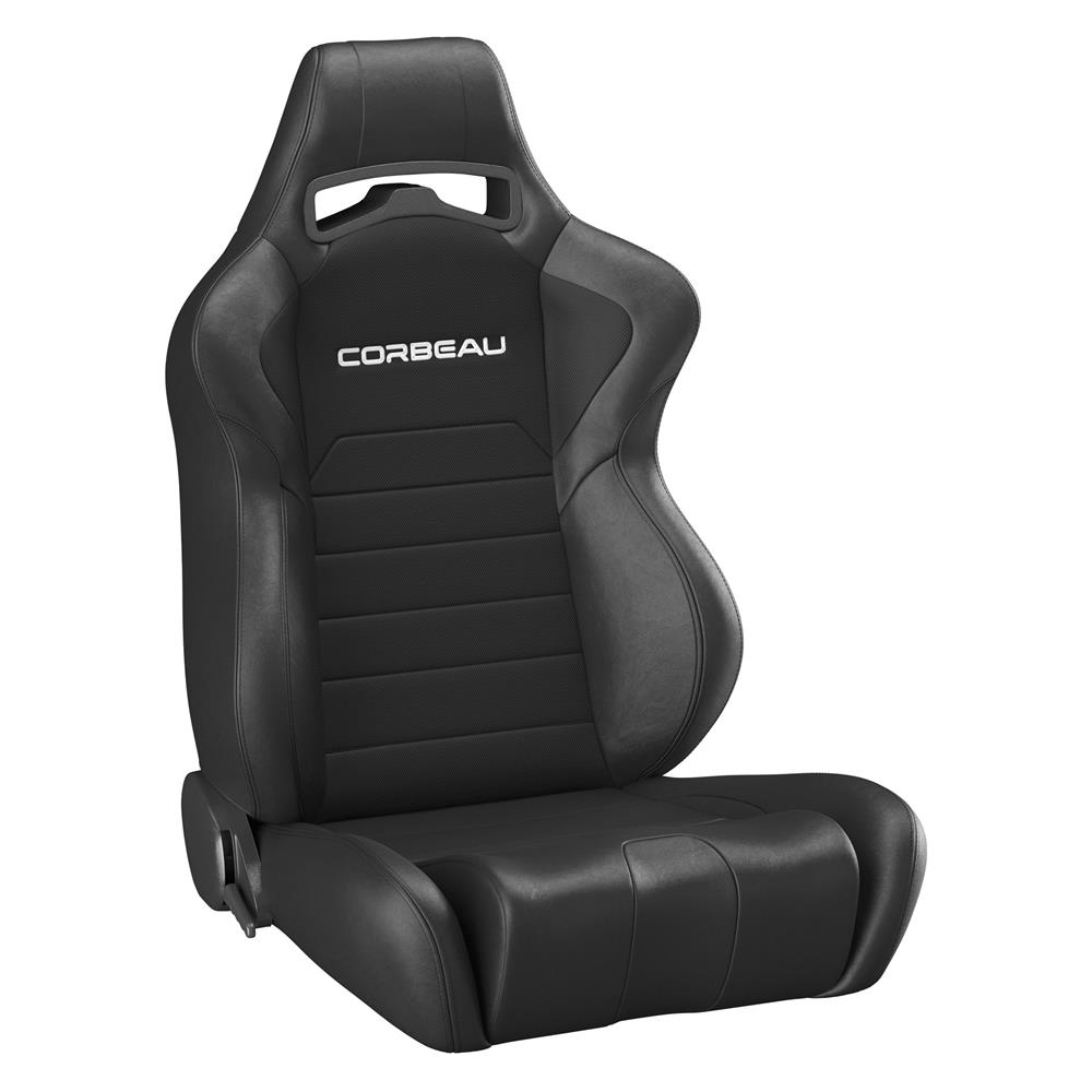 Mustang Corbeau LG1 Cloth Seat Pair - Black