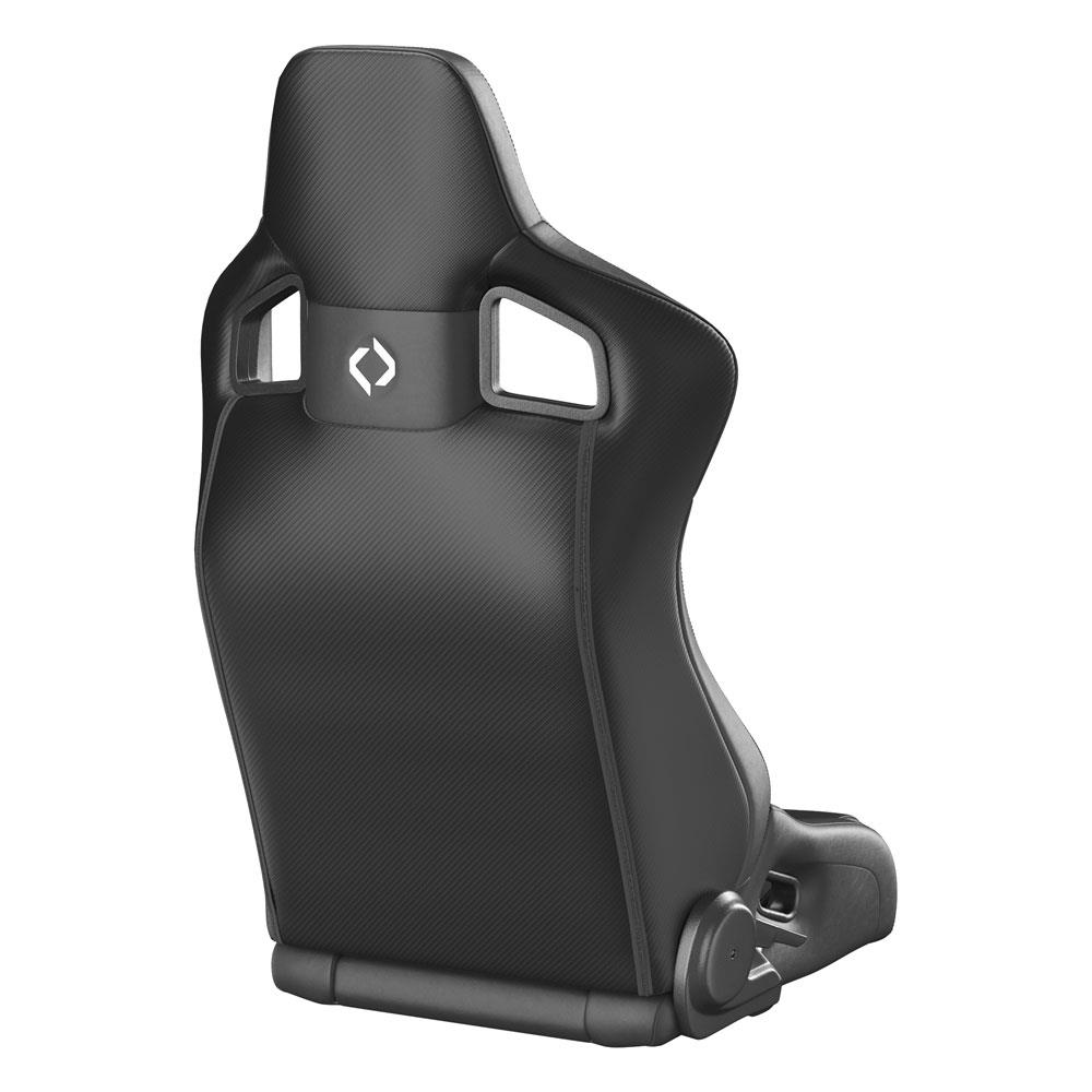 Corbeau RRB Pair - Diamond Pattern  - Black Vinyl w/ Black Stitching