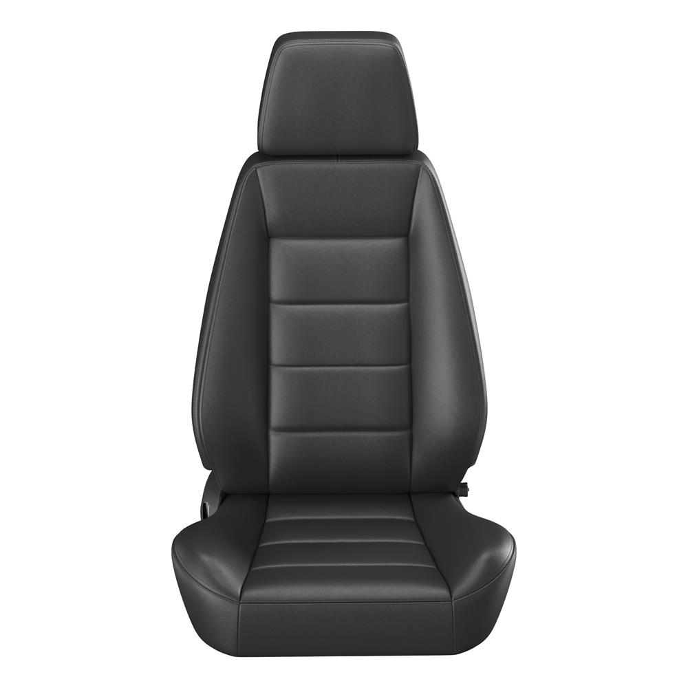 Black Corbeau Sport Vinyl Seat Pair