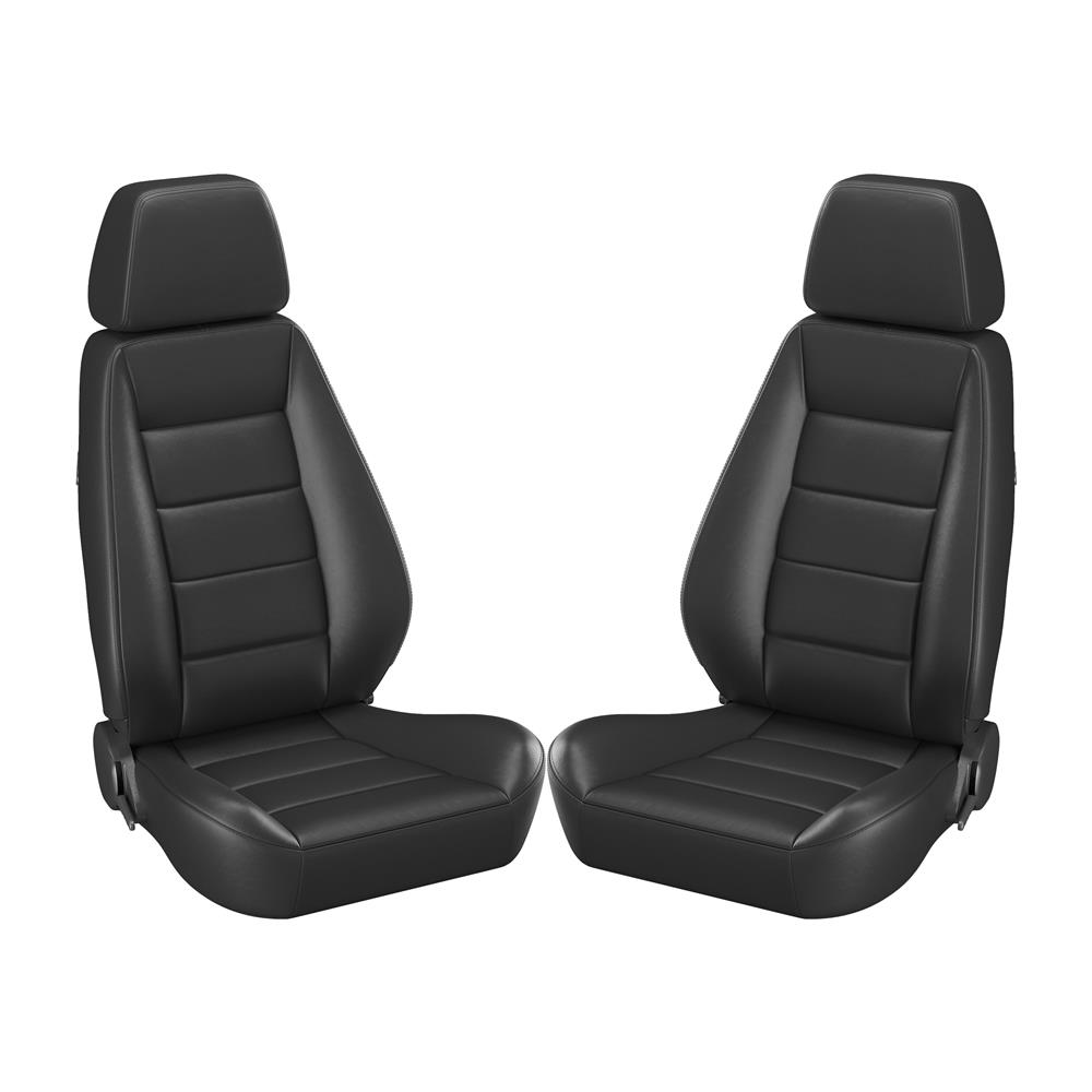 Corbeau Sport Vinyl Seat Pair Black