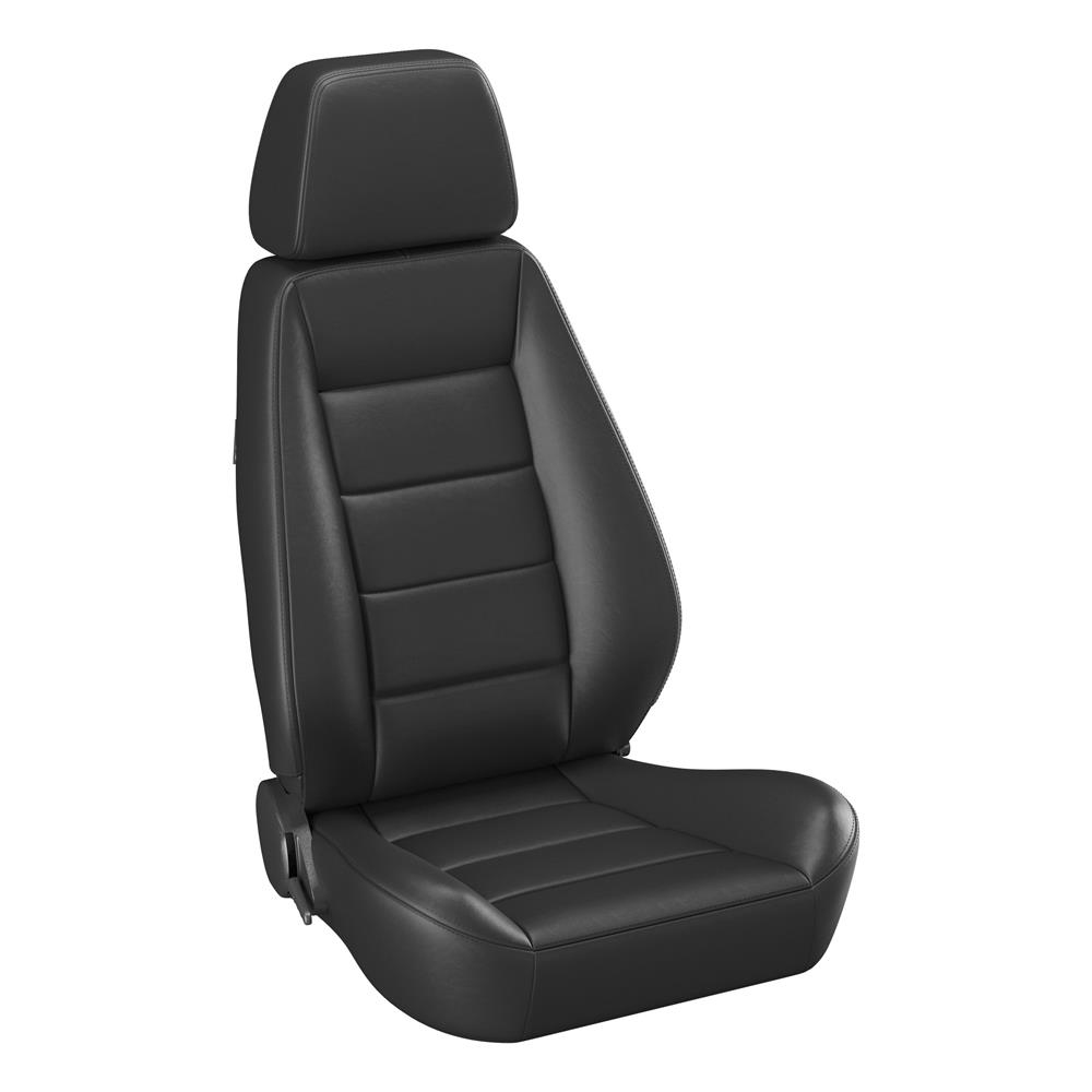 Black Corbeau Sport Vinyl Seat Pair