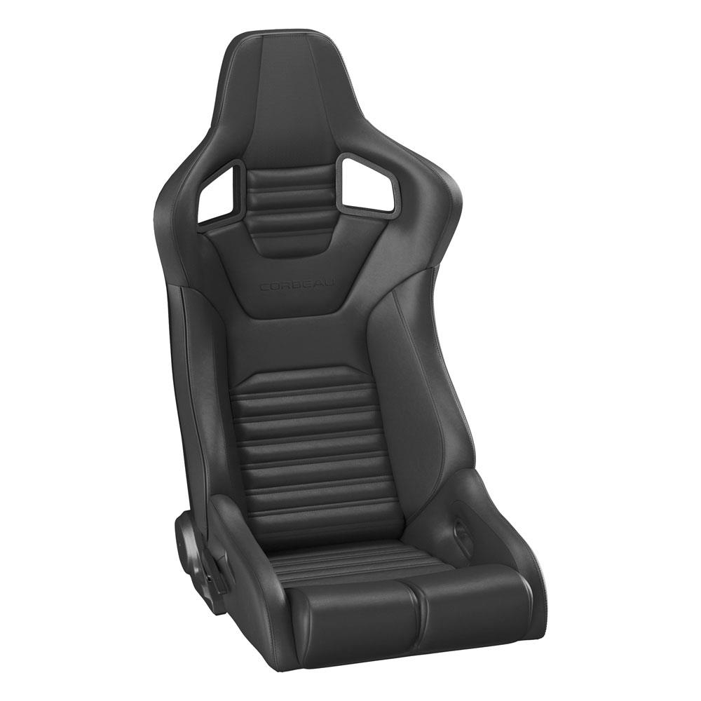 Corbeau Sportline RRB Reclining Seat Pair  - Black Vinyl/Carbon Vinyl